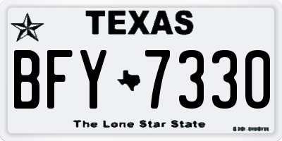 TX license plate BFY7330