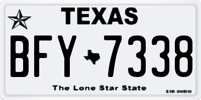TX license plate BFY7338