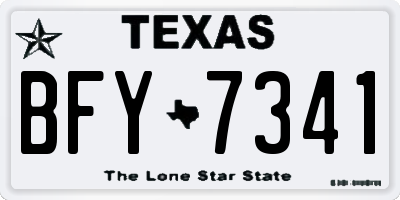 TX license plate BFY7341