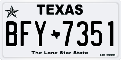 TX license plate BFY7351