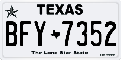 TX license plate BFY7352