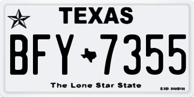 TX license plate BFY7355