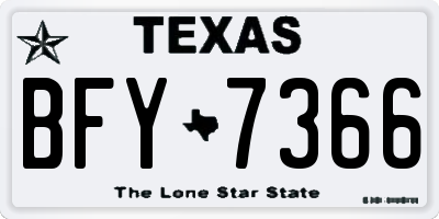 TX license plate BFY7366