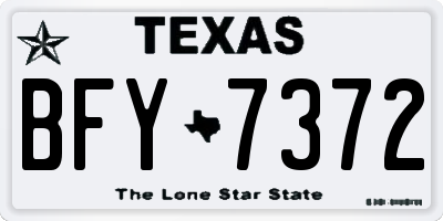TX license plate BFY7372