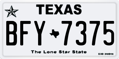 TX license plate BFY7375