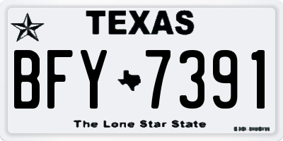 TX license plate BFY7391