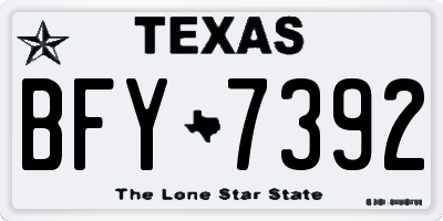 TX license plate BFY7392