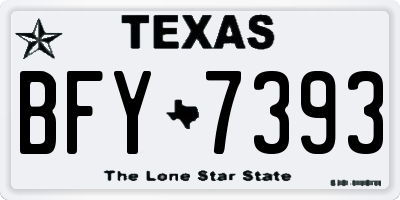 TX license plate BFY7393
