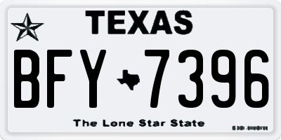 TX license plate BFY7396