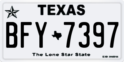 TX license plate BFY7397