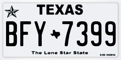 TX license plate BFY7399