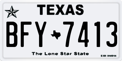 TX license plate BFY7413