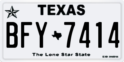 TX license plate BFY7414
