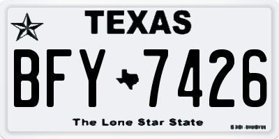 TX license plate BFY7426