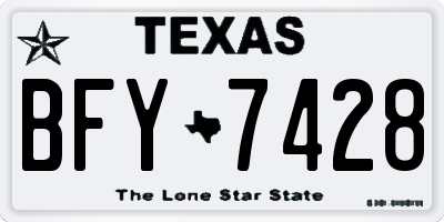 TX license plate BFY7428