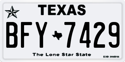 TX license plate BFY7429