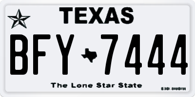 TX license plate BFY7444
