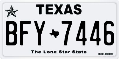 TX license plate BFY7446