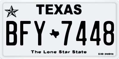 TX license plate BFY7448