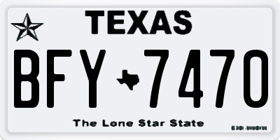 TX license plate BFY7470