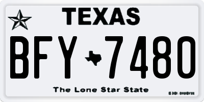 TX license plate BFY7480