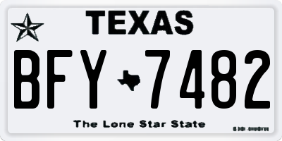 TX license plate BFY7482
