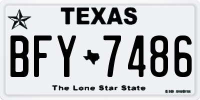 TX license plate BFY7486