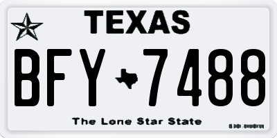 TX license plate BFY7488