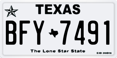 TX license plate BFY7491