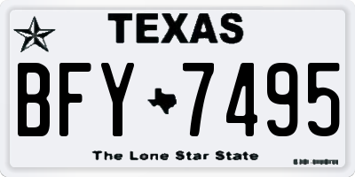 TX license plate BFY7495