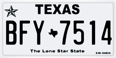 TX license plate BFY7514