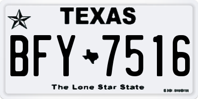 TX license plate BFY7516