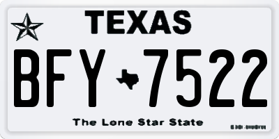 TX license plate BFY7522