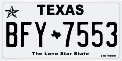 TX license plate BFY7553