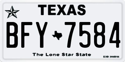 TX license plate BFY7584