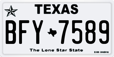 TX license plate BFY7589