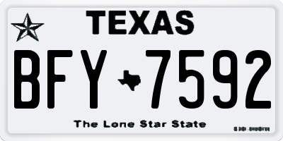 TX license plate BFY7592