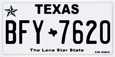 TX license plate BFY7620