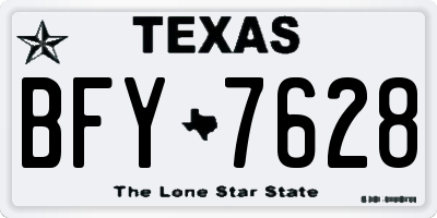 TX license plate BFY7628