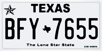 TX license plate BFY7655