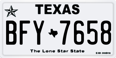 TX license plate BFY7658