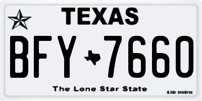 TX license plate BFY7660