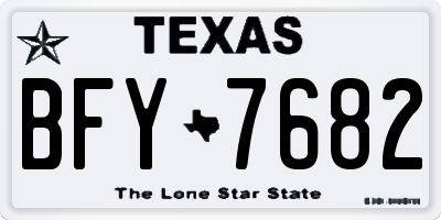TX license plate BFY7682