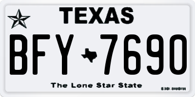 TX license plate BFY7690