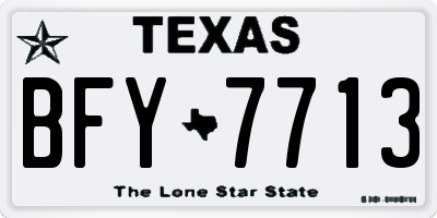 TX license plate BFY7713