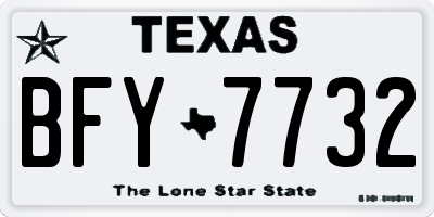 TX license plate BFY7732