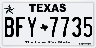 TX license plate BFY7735