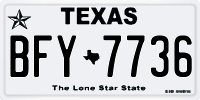 TX license plate BFY7736
