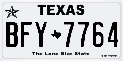 TX license plate BFY7764