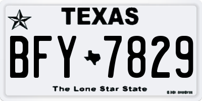 TX license plate BFY7829